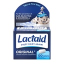 Lactaid Original Strength Lactose Intolerance Pills, 9000 FCC Natural Lactase Enzyme Dairy Relief Caplets, hjälper till att förebygga gas, uppblåst och diarré på grund av laktoskänslighet hos vuxna och barn, 120 greve