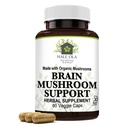 Brain Mushroom Support - Icke-GMO & Kosher Certified Supplement med Potent Mushroom Blend för förbättrad mental klarhet, energi, fokus, minnesfunktion och kognitiv hälsa