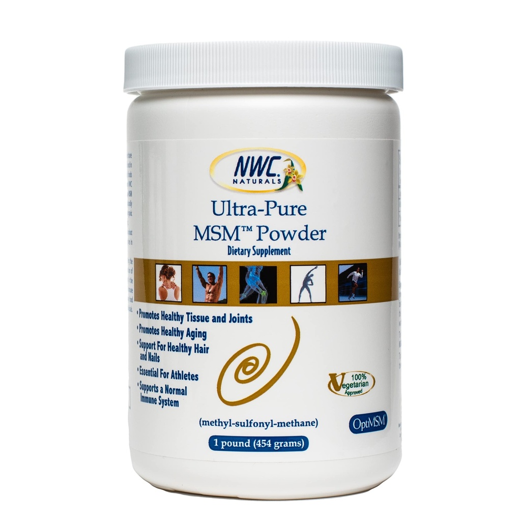 NWC Naturals Ultra-PureTM MSM Powder, 1-pund Plast Jar