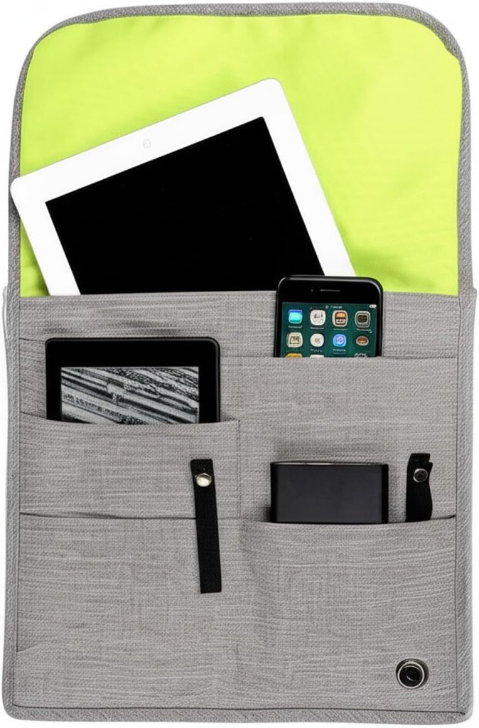 SO~ MINE Airplane Pocket Organizer | Tray Table Cover | I Flight Seat Back Organizer Bag | Commuter Essential Travel Bag | Media Pouch för flygning | Travel Gift | Attacher till bagage