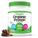 Orgain Organic Vegan Protein Powder, Creamy Chocolate Fudge - 21g Plant Protein, 7g Prebiotic Fiber, Low Net Carb, No Lactose Ingredients, No Added Sugar, Non-GMO, För Shakes & Smoothies, 1,02 lb