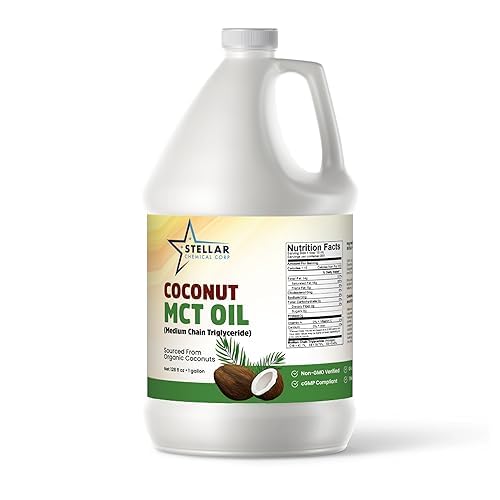 MCT Oil ~ Fractionated Coconut Oil ~ Brain and Body Fuel från kokosnötter; (1 Gallon) ~ Stellar Chemical Corp