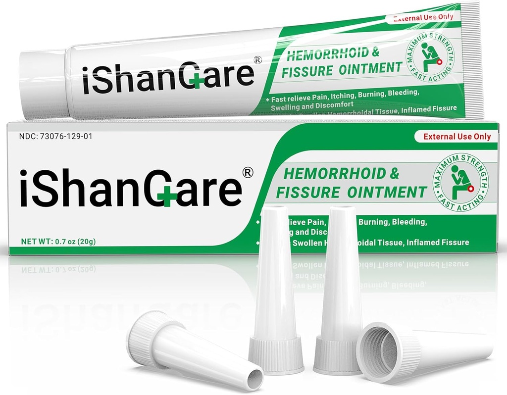 Hemorrhoid Cream, Hemorrhoid & Fissure Treatment Ointment Extra Strength, Relief Anal Pain, Itching, Bleeding, Swelling, Discomfort, Natural Herbs Fast Acting Ingredienser, Innehåller Vitamin E
