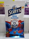 Scotts DHA Gummies, Trawberry Flavour, 15s, Vitamin D,Essential för hälsosam tillväxt och utveckling hos barn och hälsosam immunfunktion.