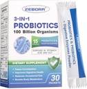 Probiotika för kvinnor och män - 100 miljarder Digestive Enzymes & Prebiotika, Högsta styrka 3-i-1 Komplett probiotika för Digestive Health, Immune Support