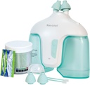 Elektrisk Nasal Irrigation System med 50 Salt Packets, 2 Modes Nose Cleaner med självrengöring och avfallsinsamling funktion för Sinus Relief Runny Nose, Nasal Congestion, Itching Nose (Green)