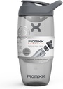 Promixx Pursuit Protein Shaker Bottle (24 oz) - Silent No-Ball Mixer, Leak-Proof Lid, BPA / BPS & Phthalate-Free ECOZEN - Easy-Clean Shaker Cup för Protein Shakes, Pre & Post-Workout Smoothies