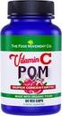 Food Movement Vitamin C Pom - Pomegranat superfood koncentrat kombinerat med 100% växtbaserad vitamin C från organisk Acerola Cherry och Camu Camu- Vegan - Gluten Free - 60 kapslar