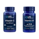 Life Extension Vitamin C & Quercetin Plus Vitamin D3 5000 IE - 250 tabletter Vitamin C Immune Support Plus 60 Vitamin D3 Softgels för ben, hjärna och immunhälsa