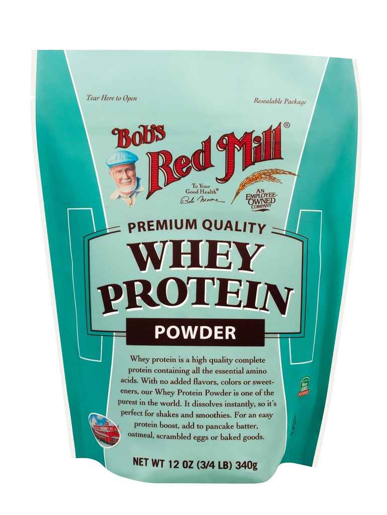 Bobs Red Mill Whey Protein Powder 12ounce-paket kan variera, rött, osmakat, 12 Ounce