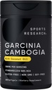 Sportforskning Garcinia Cambogia Extract (60% HCA) med Extra Virgin Organic Coconut Oil | Non-GMO, Soy & Gluten Free (180 Liquid Softgels)