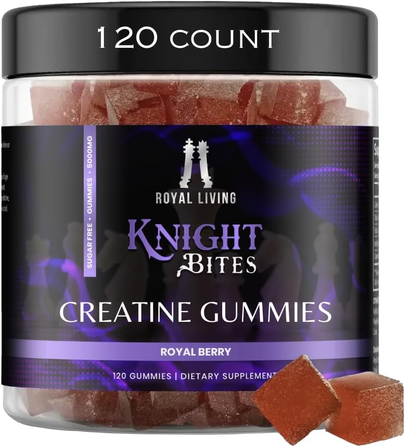 Sockerfri kreatinmonohydrat Gummies 5g för män och kvinnor, Chewables kreatinmonohydrat för muskeltillväxt och återhämtning, Vegan, Mixberry smak, 120 greve