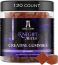 Sugar Free Creatine Monohydrate Gummies 5g for Men & Women, Chewables Creatine Monohydrate for Muscle Growth & Recovery, Vegan, Mixberry Flavor, 120 Count