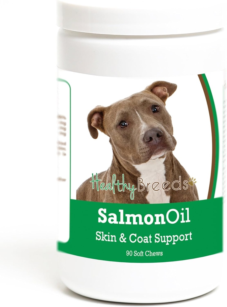 Hälsosamma raser Pit Bull Salmon Oil Soft Chews 90 Count