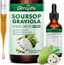 (1 Pack) Soursop Graviola Liquid Drop med Sea Moss & Turmeric, Soursop Bitters Liquid för Cell Support & Regeneration, Antioxidant och Immune, 2 Fl/Oz
