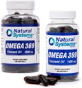 Omega 369 1000 mg 100 och 60 Softgels Bundle- Triple Omega 3-6-9 Flax Seed Oil Supplements - Flax Seed Oil Omega 3 6 9 kapslar med väsentliga fettsyror - Stöd hjärt- och cirkulatorisk hälsa