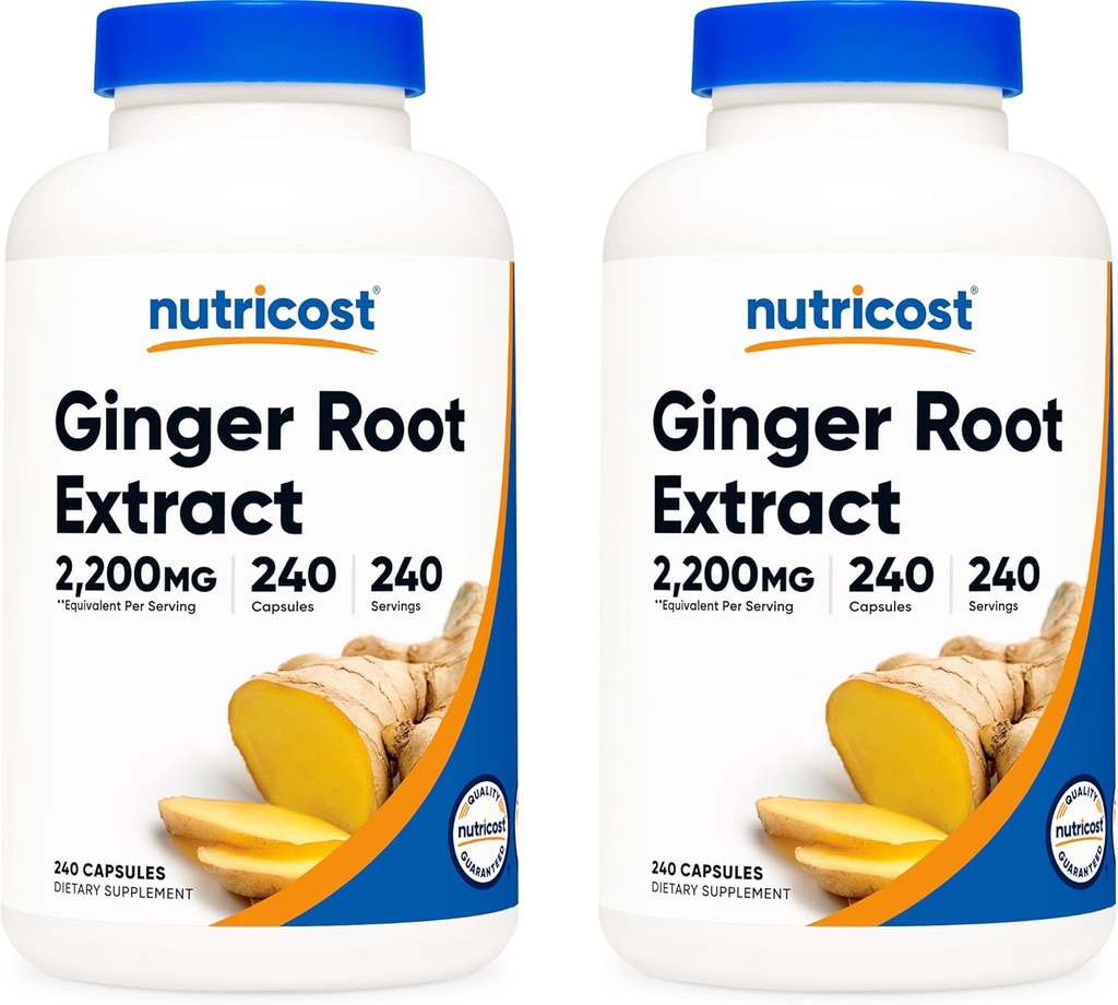 Nutricost Ginger Root Extract 550mg, 240 kapslar (2 flaskor)
