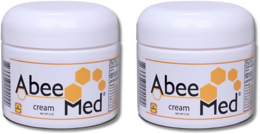 AbeeMed Bee Venom Cream - Natural Apitoxin med Bee Pollen, Chamomile, Menthol - Bee Venom Joint Cream för Muscle, Bone & Joints, Quick Relief, Sprains, Strains - Extra Strength Formel - 2oz