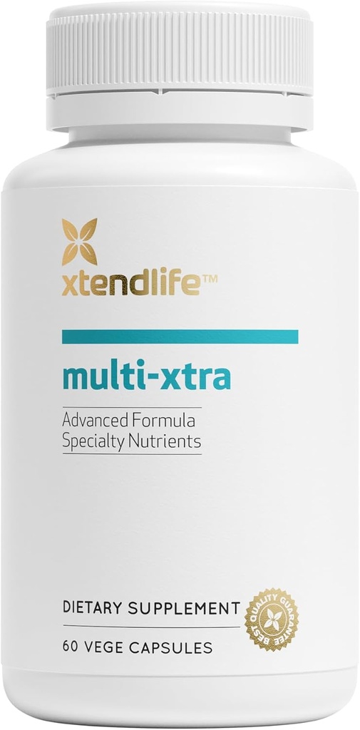 Xtendlife Multi-Xtra Multivitamin för Immune, Heart & Energy Support - 40 + Biotillgängliga vitaminer, mineraler, antioxidanter och örter - för män, kvinnor och barn - 30 dagars leverans