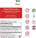 Livsmedel för Gut Vital Formel 12 Strain Probiotics Powder 260 miljarder CFU | Made in USA | Direkt från tillverkaren | Ingen tredjepartsförvaring | Immun Support | 60 Grams (2.11 Oz)
