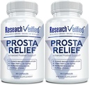 Forskning Verified® Prosta Relief - Saw Palmetto och Bioperine® - Prostate Health; Bladder & Urinary Health, Drive and Performance; Pure Natural, 90 Capsules (Pack of 2)