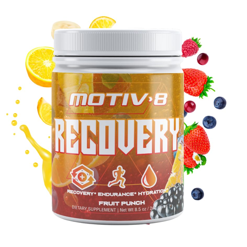 Motiv-8 Recovery Hydration and Recovery, Electrolyte Recovery Drink, ökad uthållighet, förbättrar återhämtning, sockerfri (60 portioner, fruktpunch)