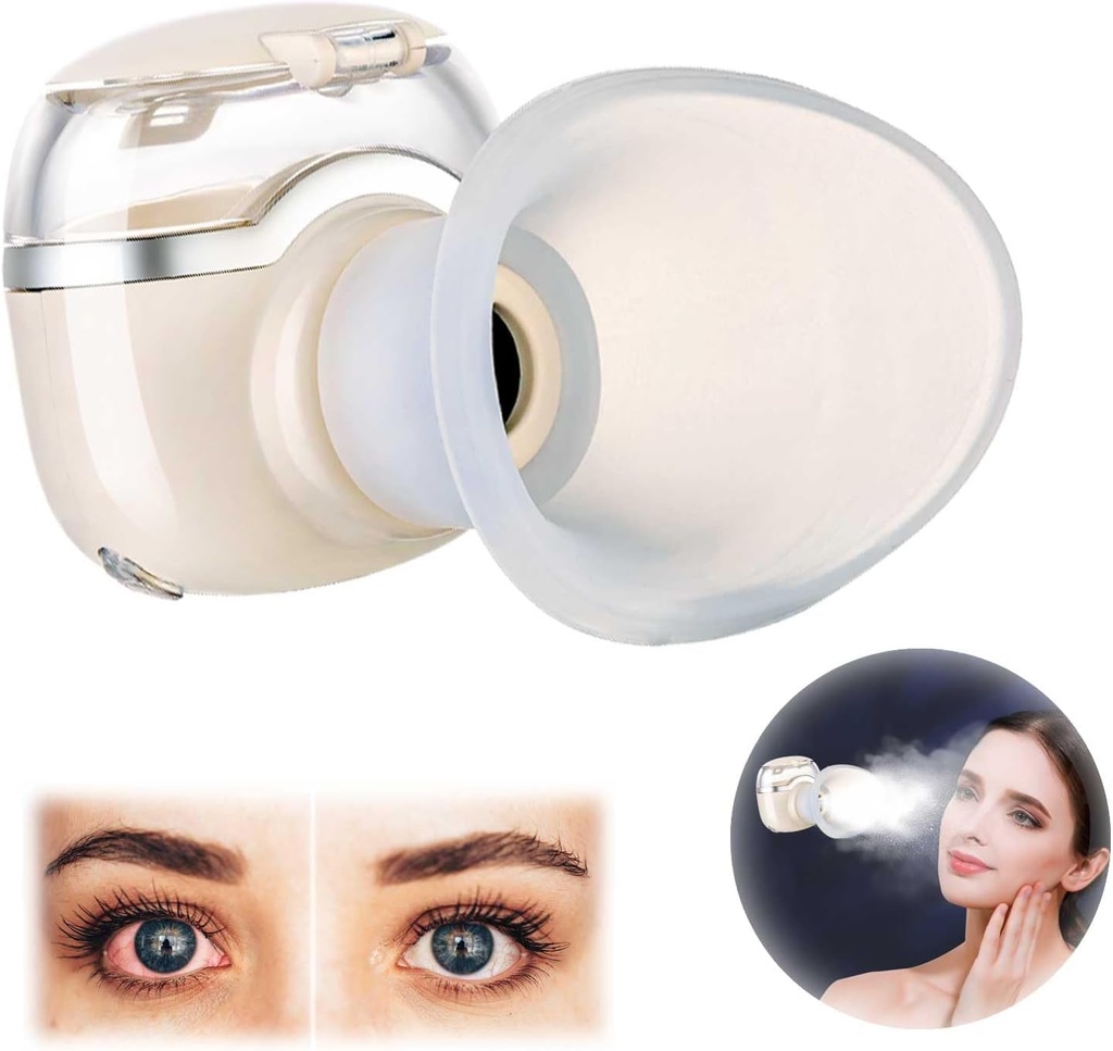 Portable Facial Steam Sprayer, Uppvärmd Mist för Dry Eye Relief, Moisturizing Mini Soothing Steamer för Eye Fatigue, Stye och Facial Dryness 10ml