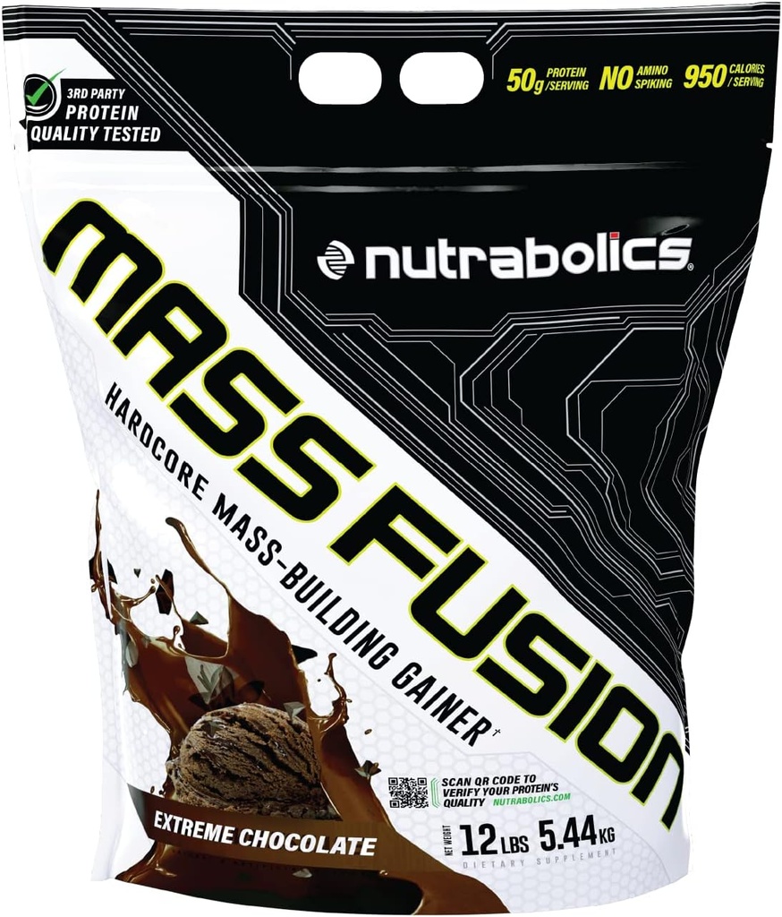 Nutrabolics Mass Fusion (Extreme Chocolate, 12 Ib (29 portioner)