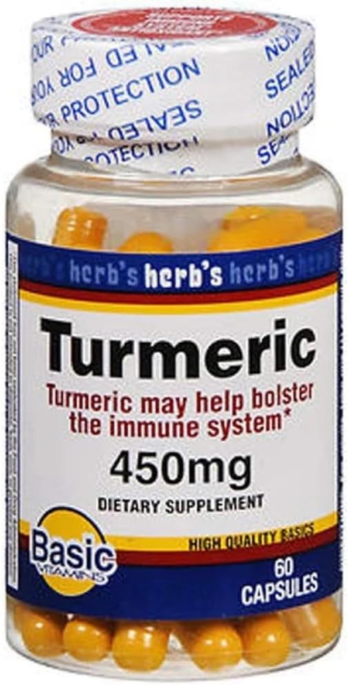 Grundläggande vitaminer gurkmeja 450 mg kapslar - 60 ct, Pack med 2
