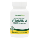 NaturesPlus Vitamin A (Palmitat) - 10 000 iu - Hälsosam hud, ögon, vision och immunsystem - Vattenlösligt för maximal absorption - 90 vegetariska tabletter (90 portioner)