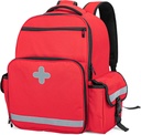 CURMIO Emergency Medical Backpack Empty, First Responder EMT Bag för EMS, Camping, Hiking, Home Health, Field Trips, Red (Bag Only, Patented Design)