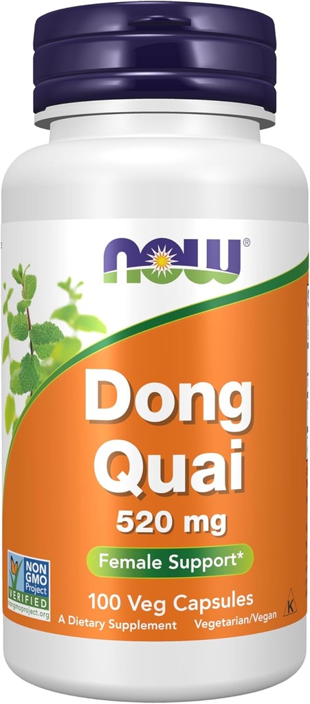 NU Tillägg, Dong Quai (Angelica sinensis) 520 mg, Kvinnligt stöd *, 100 Veg kapslar