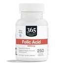 365 av Whole Foods Market, Folic Acid 800mcg, Vegan, 250 tabletter