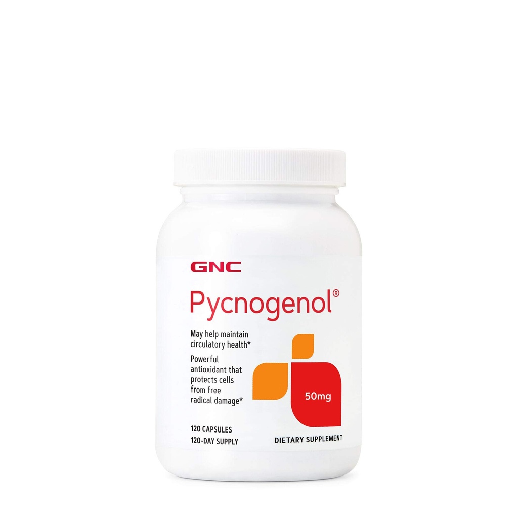 GNC Pycnogenol 50mg, behåller cirkulationshälsa, 120 kapslar