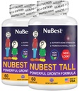 NuBest Tall | Stöd Bone Strength, Bone Health, Förbättrad immun och Hel Body Wellness med Calcium, Collagen och örter för Ålder 5 + & Teens | Pack 2 | 2 Månader Supply
