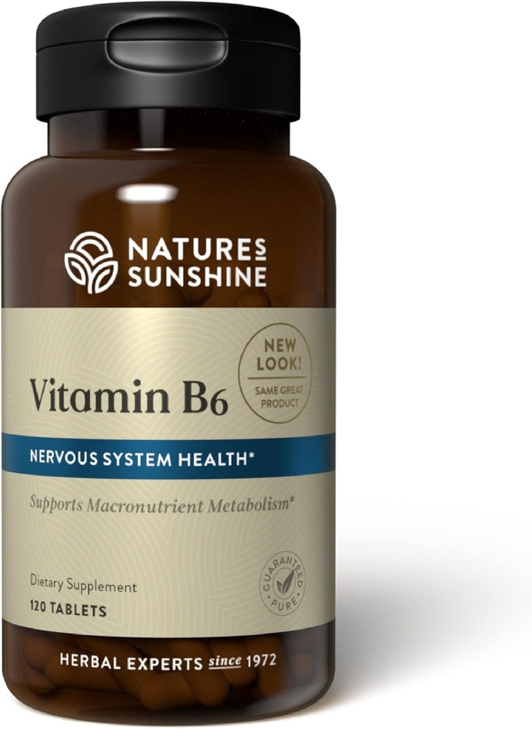 Yonune NLMUBR LUCKSIT Nature's Sunshine Vitamin B6 120 tabletter