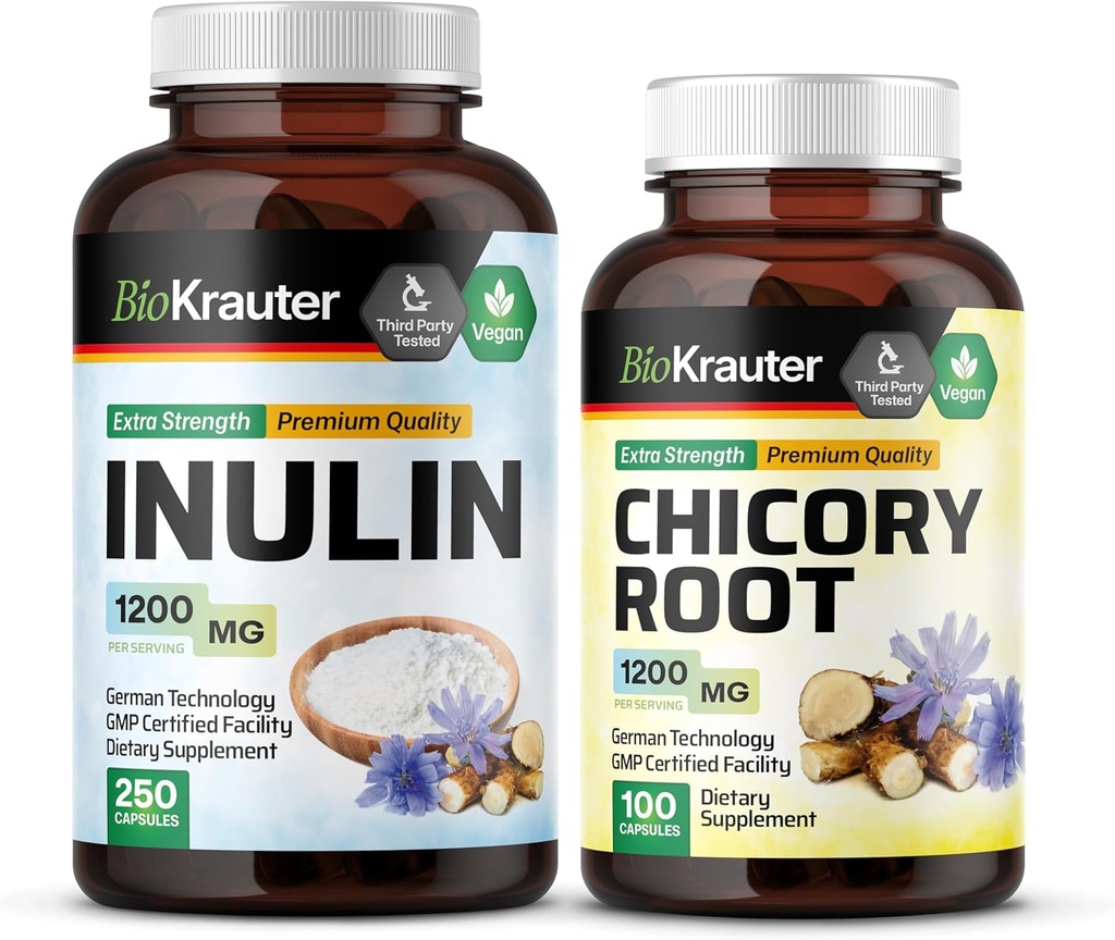 BIO KRAUTER Inulin 250 kapslar och Chicory 100 kapslar