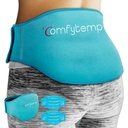 Comfytemp Ice Pack för Back Pain Relief, 2 Packs, FSA Eligible, Reusable Gel Lower Back Wrap Ice Brace for Sciatica Injuries, Hot Cold Compression for Lower Lumbar, Waist, Men Women After Surgery Gift