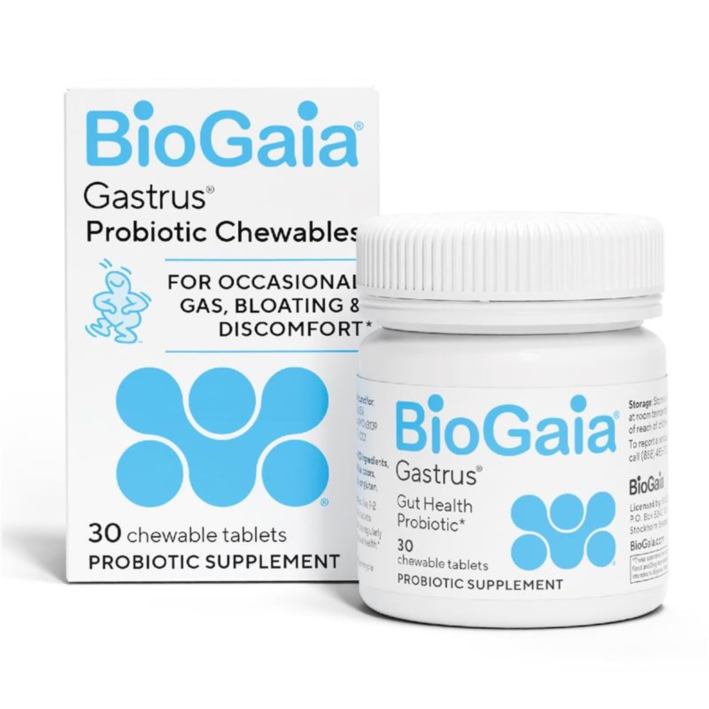 BioGaia Gastrus Gut Health Probiotic | Lättar Abdominal Discomfort, Gas & Bloating