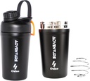 Ozizo Protein Mixing Cup för proteinblandningar - 20 Ounces rostfritt stål Protein Shaker Bottle, isolerad, läckt bevis, luktresistent, liten söt gym Mixer för män, kvinnor, pojkar, flickor, heta och kalla drycker
