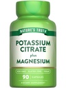 Naturens Sanning Kalium Magnesium Citrat kapslar | 90 greve | Vegan, icke-GMO & Gluten fri tillägg