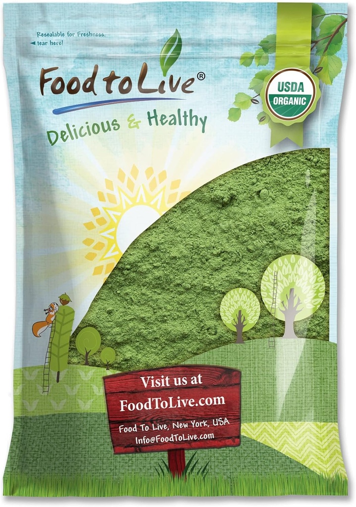 Organic SuperGreens Powder Blend, 6 Pounds – Mixed Kale, Moringa, Spirulina, Wheatgrass Powders. Non-GMO, Pure, Vegan, Bulk. Rich in Antioxidants, Chlorophyll. Great for Juices, Smoothies, Baking