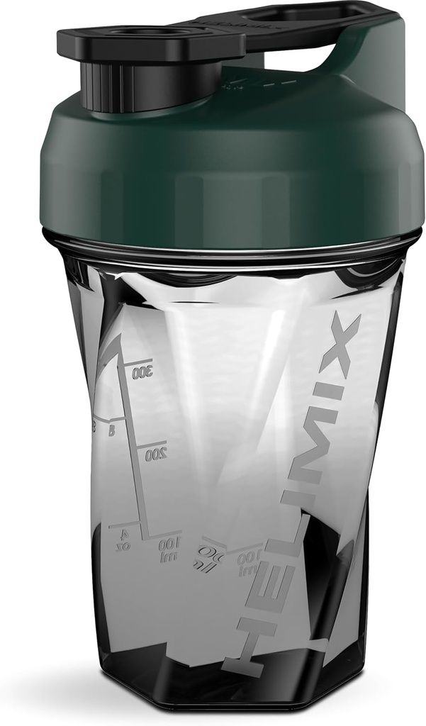 HELIMIX 1.5 Vortex Blender Shaker Bottle håller upp till 20oz | Inget Blending Ball eller Whisk | USA Made | Portable Pre Workout Whey Protein Drink Shaker Cup | Mixes Cocktails Smoothies Shakes | Top Rack Safe