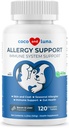 Allergistöd för hundar - 120 tuggbara tabletter - med vitamin C, Omega 3 och Colostrum - Itch Relief, Allergy Relief för hundar, huden Soother - med probiotika för immunsystemhälsa