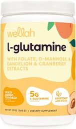 Wellah L-Glutamine Peach Mango (50 portioner) - 5g L-Glutamine Per Servering, sötad med Stevia