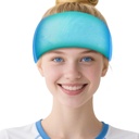 Migraine Relief Cap,Soothing Headache Migraine Hat Ice Head Wrap, Hangover Cap Face Mask Cold Compression för spänning, Puffy Eyes,Stress,Sinus, Ice Blue