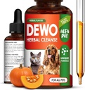 Cat & Dog Herbal Broad Spectrum Cleanser – Liquid Cleanse for Puppy & Kitten – Digestive Support & Better Nutrition Absorption for Pets – Wormwood, Pumpkin Seeds and Carrot in The Composition – 2 Oz