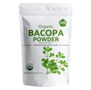 Iyasa Holistics Organic Bacopa Powder (Brahmi Leaf), Certified Organic Ayurveda Superfood, Hår och Brain Tonic, Återförsäljbar påse 8 oz