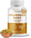 Goldenseal Root 8-i-1 Formel - med Cinnamon Ginger Echinacea Elderberry Black Pepper Vitamin D3 - Non-GMO, Gluten-Free, Soy-Free