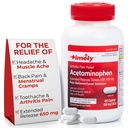 TIME-Cap Labs 400 Caplets Extended Release Acetaminophen 650mg - Pain Reliever & Fever Reducer for Adults, Helps with Headaches, Backaches, Muscle Pain, Toothaches, Arthritis & Menstrual Cramps